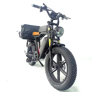 22Ah * 2デュアルバッテリー付き電動自転車48V1000Wモーターオイルブレーキフルサスペンション長距離配送カーゴバイク