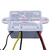 Thermostat numérique LED XH-W3001 avec sonde 10A, contrôleur de température micro-ordinateur 110V-220V DC12V-60V OEM