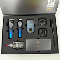 Ensemble de barbier professionnel M9651 M9653 M7051, kit de toilettage, tondeuse et coupe-bordures à moteur vectoriel 9000 tr/min, rasoir métallique à lame zéro 8000-9000 tr/min