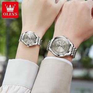 Orologi da Coppia Certificati Nuovo Modello 2025, Coppia <span class=keywords><strong>di</strong></span> Orologi al Quarzo in Acciaio Inossidabile <span class=keywords><strong>di</strong></span> <span class=keywords><strong>Marca</strong></span> Originale, Impermeabili con Lancette - Product Image 3