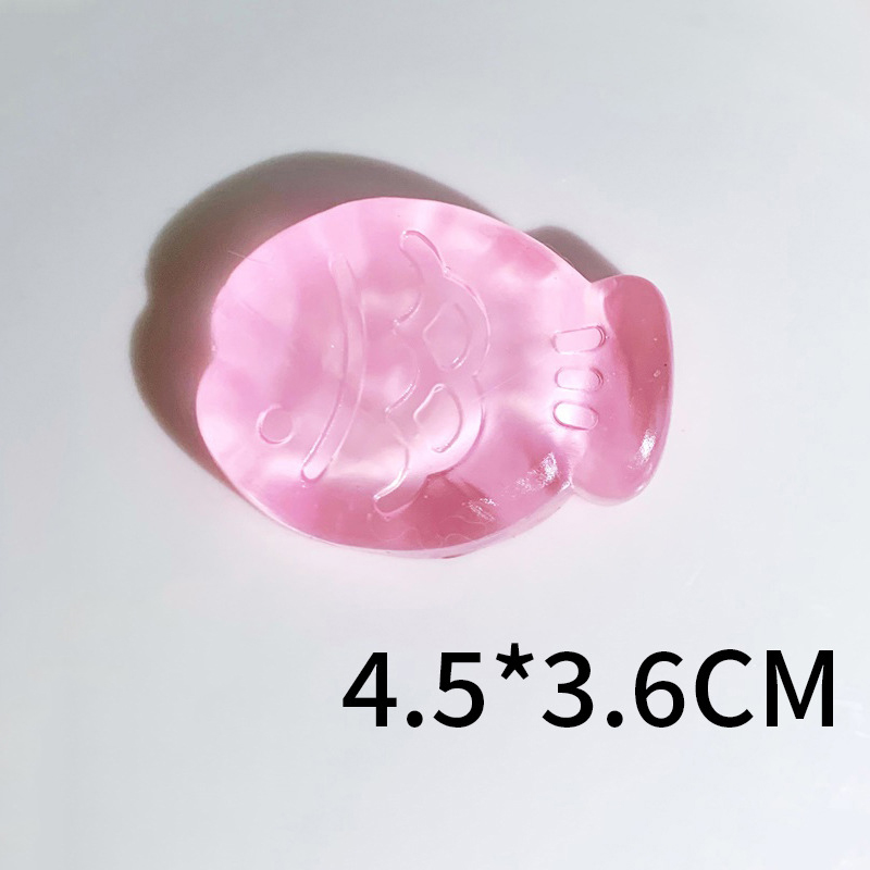 20600-Mini poisson porte-bonheur rose transparent