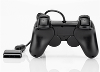 Manette de Jeu Filaire P2 avec Deux Moteurs de Vibration et Volant, Compatible avec Console P2, PSP, PC