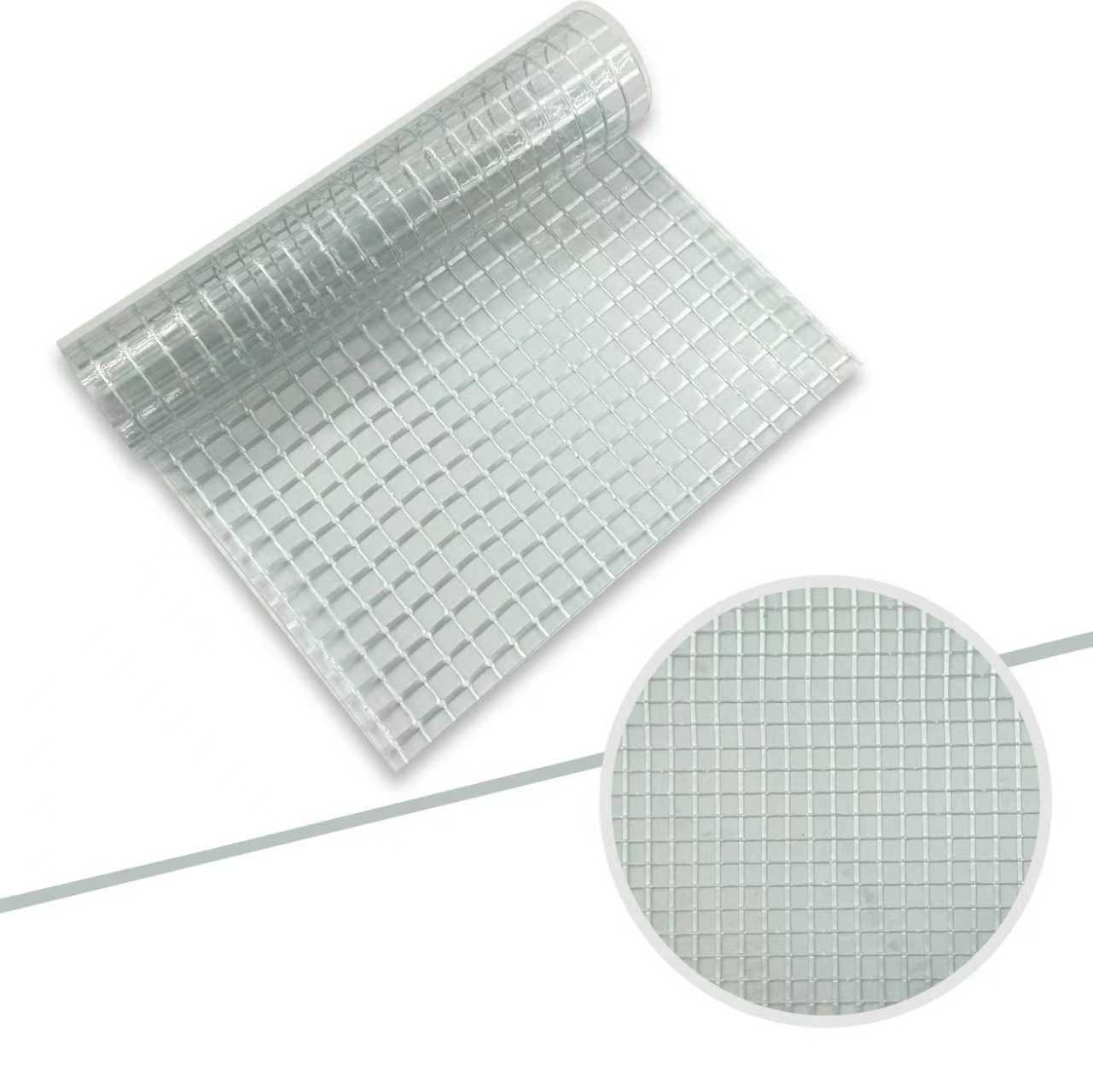 TN0555L 550g PVC Custom Transparent Mesh Tent Fabrics High Tearing Strength with High Anti UV Industrial Woven Techniques