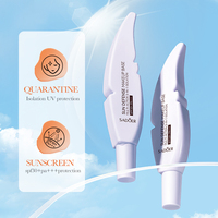Crème Solaire Correctrice de Teint Vert Violet SPF30 PA+++ 30g Éclaircissante Base Correctrice de Couleur OEM Marque Privée Faible MOQ