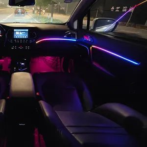 14 in 1 RGB Style 12V luci ambientali per auto Neon Car LED RGB Symphony Neon Light Car Interior Atmosphere Light Strip