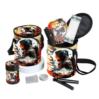 Kit d'accessoires de fumage tendance, nouveau design, vente en gros : sac à tabac, plateau à rouler en métal, broyeur à herbes, machine à rouler