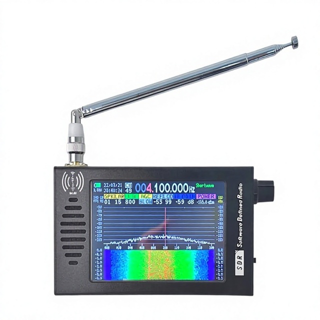 SDR-V5 DSP Digital Shortwave FM Radio Receiver with SDR Demodulation FM/AM/MW/SW/AIR-BAND Reception Lithium Battery Powered