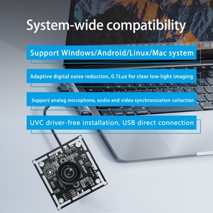 โมดูลกล้อง 48MP CMOS โฟกัสคงที่ 3 มม. F2.5 ไม่ต้องใช้ไดรเวอร์ ไมโครโฟนแบบอนาล็อกในตัว USB2.0 YUY2 MJPEG สำหรับโดรนอุตสาหกรรม - Product Image 3