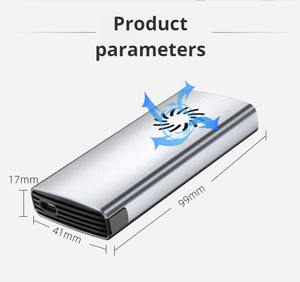 เคสอะลูมิเนียมดีไซน์ใหม่พร้อมพัดลมระบายความร้อนสำหรับ M.2 NVMe SSD รองรับ NGFF NVME สำหรับ Kinston M.2 SSD เคส NVMe ความเร็วสูง - Product Image 5