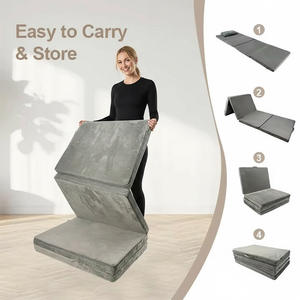 Matelas pliant OEM pour canapé-lit d'appoint, lit d'appoint portable pour camping avec housse lavable, matelas simple pliant pour voyage et invités - Product Image 2