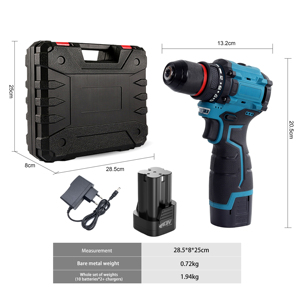 Perceuse-visseuse sans fil industrielle 12V à batterie lithium, moteur à percussion sans balais à vitesse variable, OEM, usage domestique - Product Image 2