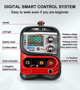 HONE FC145 1kg machine à souder MIG sans gaz MIG/MMA/Lift-Tig 3-en-1 avec grand écran LCD à fil fourré soudeuses MIG portables. - Product Image 5