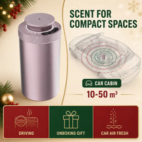 Coffret Cadeau Diffuseur Personnalisé Édition Noël 70N – Diffuseur d'Huiles Essentielles Sans Eau Rechargeable Sans Fil de Luxe pour Voiture