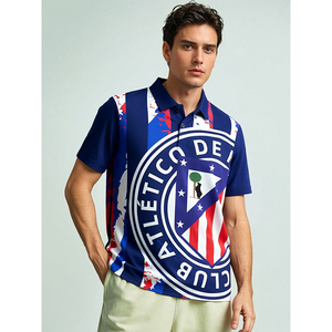 Camiseta del Club Atlético de Madrid, Tejida en Poliéster, con Logotipo Estampado, Talla Grande, de Secado Rápido, Diseño Moderno Unisex para Hombre y Mujer - Product Image 4
