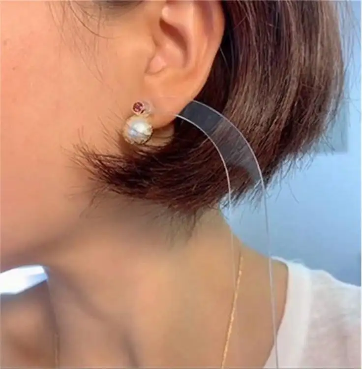 Clear Acrylic Fitting Bar Earring Try On Display Earring Wearing Effect Stick Earring Fast Wearer for Live Sales