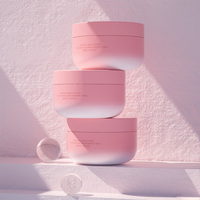 Haut de gamme personnalisé 200ml PP plastique soin de la peau crème pot corps gommage cheveux pot doux au toucher