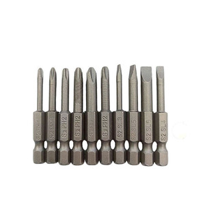Juego de puntas de destornillador de 50 mm, acero S2, Phillips, planas, 10 piezas, grado industrial - Product Image 1