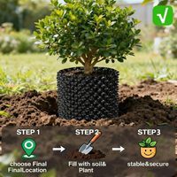 Op maat gemaakte grote plastic plantenbakken voor buiten, met luchtsnoei-systeem, voor gebruik in moestuin en fruittuin.