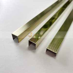 Bande de finition murale EX339 SS304 en acier inoxydable doré moderne pour décoration intérieure d'appartement, durable et étanche - Product Image 5