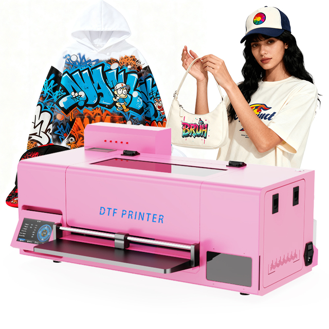 Colorsun S13 Pink A3 DTF Printer XP600 Hoson Board 33cm 13 Inch Direct to Film Printer Suction Platform for T-Shirt Printing