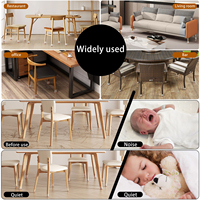 Protège-pieds de chaise en silicone transparent pour toutes les formes de meubles, capuchons de protection en silicone pour pieds de chaise, protège-sol pour tables