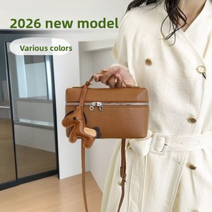 Nuova Elegante Borsa Termica da Donna, Piccola Borsa Quadrata con Chiusura a Cerniera e Tracolla, Texture Litchi - Product Image 1