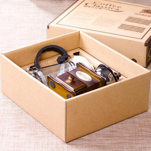 Vente de gros Cadeau d'accessoires pour le café, boîte de moulin à café manuel en bois avec presse française en verre de 350 <span class=keywords><strong>ml</strong></span>/ - Product Image 5