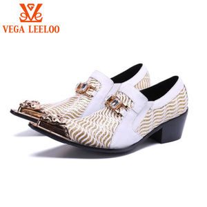 <span class=keywords><strong>Scarpe</strong></span> <span class=keywords><strong>Eleganti</strong></span> da Uomo di Lusso con Punta Metallica, <span class=keywords><strong>Scarpe</strong></span> in Pelle Slip-on per Matrimoni e Feste, Colore Bianco - Product Image 3