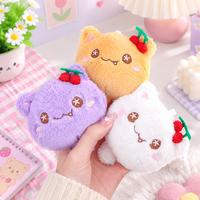 Peluche chat cerise douce et mignonne, porte-clés exquis pour filles, décorations de sac, breloques, figurine, petit cadeau