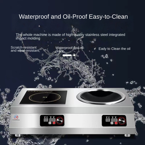 畅销书3000W 2燃烧器商用凹面平板电电磁炉锅，工厂最佳 - Product Image 4