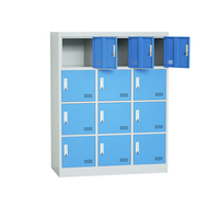 Armoire de rangement pour élèves du primaire casier d'école en métal 9/12 portes casier de maternelle armoire de casier en acier coloré