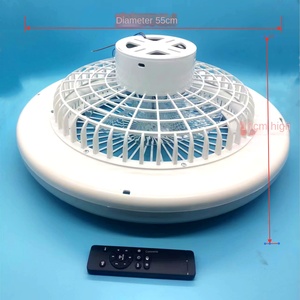 Nordic Style 5 Blade <b>Glass</b> LED Chandelier <b>Ceiling</b> Fan with DC Motor 10-Year Warranty Bedroom & Restaurant Use - Product Image 3