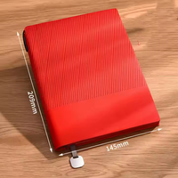 Carnet personnalisé avec logo, couverture rigide en cuir PU A5 80g, 100 feuilles intérieures, pour publicité et promotion d'entreprise