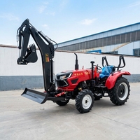 Tracteurs agricoles, tracteurs compacts avec moteur EPA, avec chargeur et pelle rétrocaveuse