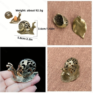 黄铜香炉摆件蜗牛香炉香炉家居用品收藏 - Product Image 2