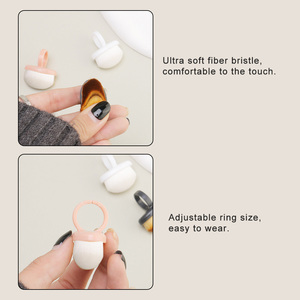 Petite brosse de nettoyage pour ongles en plastique nylon souple, blanche, rose, noire, pour éliminer la poussière des bagues, outil de manucure pour salon - Product Image 3