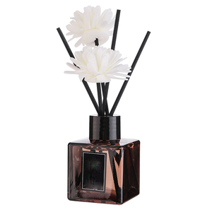 50ml Luxury <strong>Gift</strong> Air Freshener Home Fragrance Square Glass <strong>Reed</strong> <strong>Diffuser</strong> Bottle With Aluminum Plastic Lid - Product Image 1