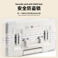Nouvelle Valise de Voyage Multifonctionnelle de Luxe Antivol à Ouverture Frontale avec Compartiment Ordinateur, Double Port USB, en ABS+PC, Télescopique