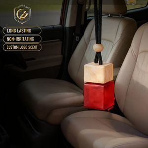 Diffuseur de voiture suspendu en verre 8ml, parfum bois <span class=keywords><strong>d</strong></span>'oud fumé, huile essentielle longue durée, <span class=keywords><strong>d</strong></span>ésodorisant de luxe pour voiture, éliminateur <span class=keywords><strong>d</strong></span>'odeurs - Product Image 1