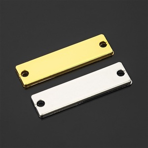 Placas de Identificación Metálicas Rectangulares Lisas, Etiquetas Metálicas con Logotipo Grabado por Láser, Etiqueta Metálica Personalizada para Bolsos, Etiqueta Metálica con Logotipo para Hijab, Abaya, Bufanda, Zapatos - Product Image 2