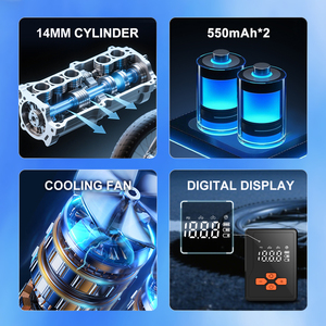 Pompa Udara Portabel ABS Isi Ulang Pabrik, Pompa Sepeda Listrik Mini, Pompa Ban Sepeda Digital Motor Tanpa Sikat, Mengembangkan Ban dengan Cepat - Product Image 3