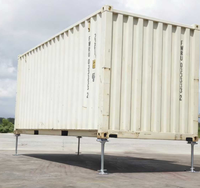 Support de conteneur réglable en hauteur avec base à vis en acier durable, vérin de stabilisation ISO pour les opérations de terminal