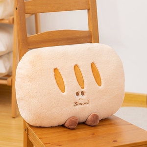 Niedliches Cartoon-Baguette-Croissant-Kissen Plüsch-Rückenlehne Lendenstütze Nickerchen-Klimaanlagen-Decke 2-in-1-Kissen - Product Image 3
