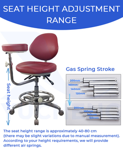 Poltrone per Medici con Rotazione a 360 Gradi, Braccioli e Poggiapiedi ad Anello per Cliniche Mediche e Laboratori Dentistici - Product Image 3
