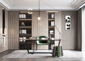 Bibliothèque Moderne Personnalisable en Bois HAIYUE avec Armoire de Rangement et Éclairage LED pour Bibliothèque et Chambre à Coucher - Product Image 3