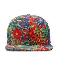 Gorra Snapback con Estampado Floral Tropical, Visera Plana, Diseño de Flores de la Selva, Ajustable, Estilo Hip Hop, para Hombre y Mujer