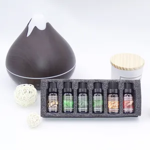 Conjunto de óleo essencial de aromaterapia, aromaterapia, massagem, lavanda, rosa, limongrass, óleo orgânico natural puro, 6 peças