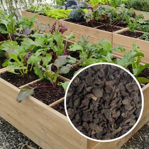 Cáscara de la fruta mantillo orgánico cáscara de nuez fermentada flor borde árbol jardín paisaje suelo que cubre la cáscara mantillo