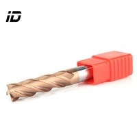 Fraise à queue carrée en carbure HRC55/HRC60 TiSiN/AlTin à 4 dents, outil de fraisage CNC haute vitesse pour métaux, ODM OEM