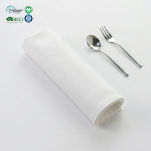 Servilletas de Tela Blancas de 20x20 Pulgadas para Eventos, Poliéster y Algodón, Etiqueta Personalizada para Organizadores de Fiestas, Impermeables, Lavables a Máquina - Product Image 1